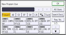 Operation panel screen illustration