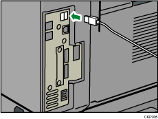 illustration of connecting the USB interfece cable