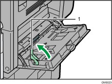 Bypass tray illustration numbered callout illustration
