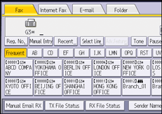 Operation panel screen illustration