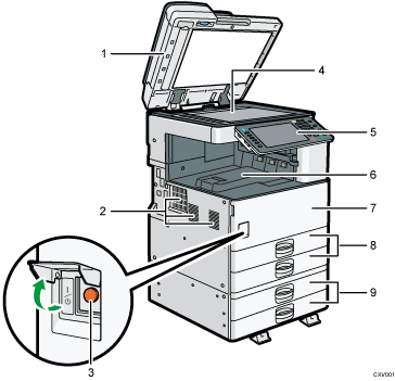 Main unit illustration numbered callout illustration