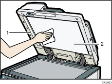 Auto document feeder illustration numbered callout illustration