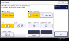Operation panel screen illustration