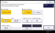 Operation panel screen illustration