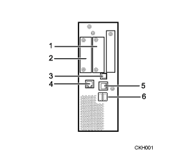 connecting to the interfaces illustration (numbered callout illustration)