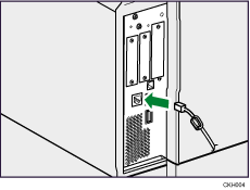 illustration of connecting Ethernet cable