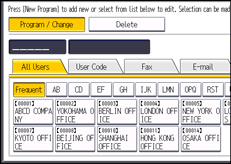 operation panel screen illustration