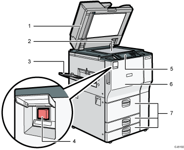 Main unit illustration numbered callout illustration
