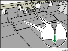 Finisher shift tray illustration
