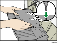 Finisher shift tray illustration